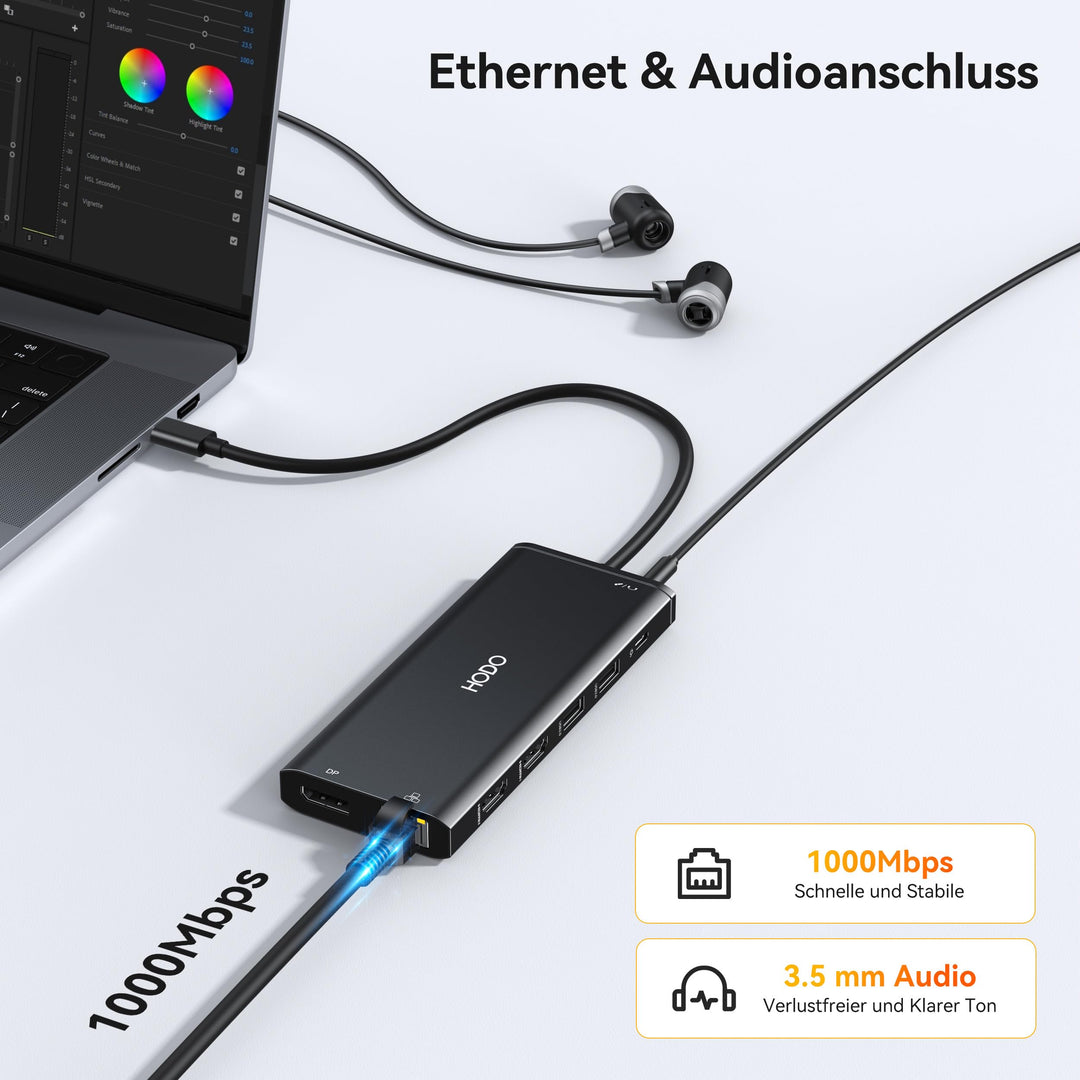 Dockingstation USB-C 14-in-1 Triple Display 4K mit 100W PD - Bild 6
