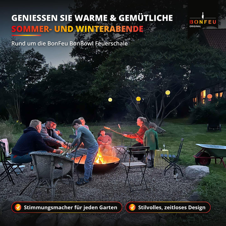 Feuerschale Cortenstahl 60 cm rund für Garten und Terrasse - Bild 2