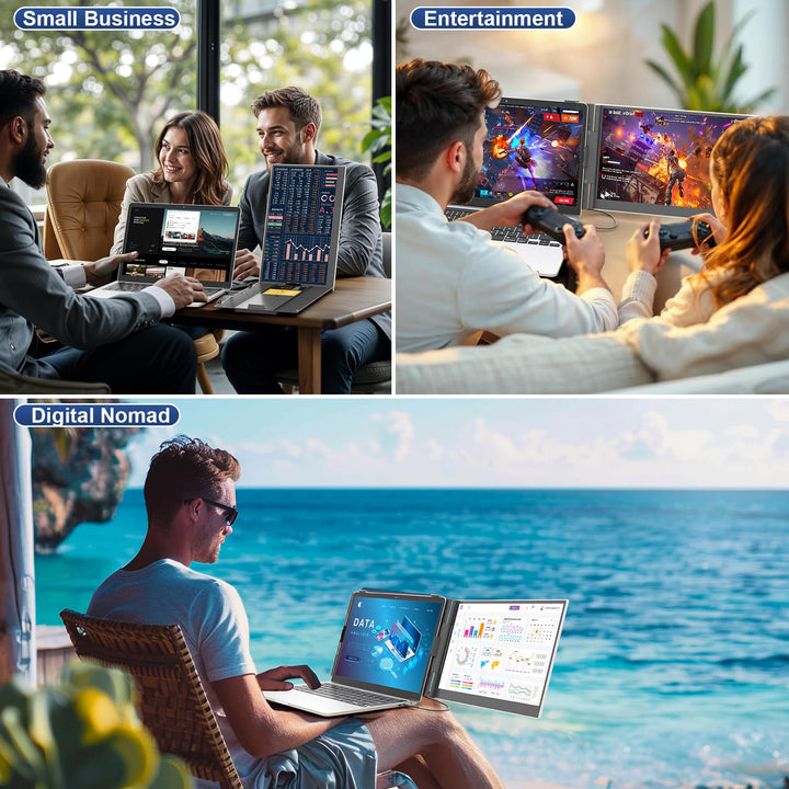 Tragbarer Monitor 14,1" FHD IPS 0,6 kg mit Drehständer für Laptops - Bild 7
