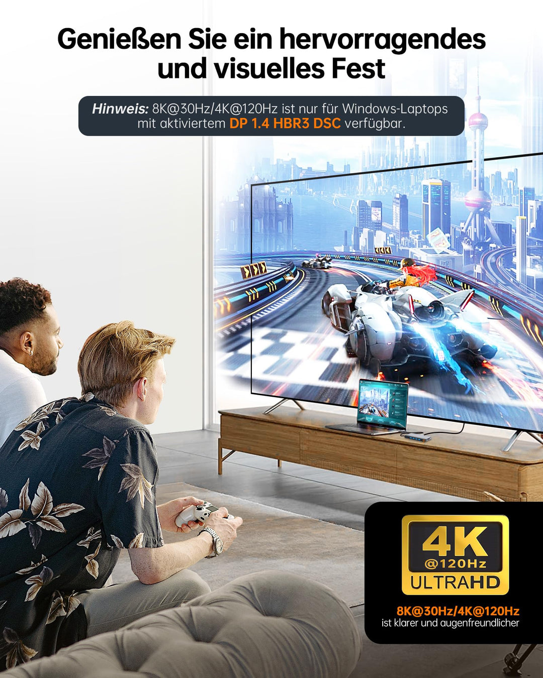 Docking Station 14-in-1 USB-C 4 Monitore DP 4K@120Hz PD 100W - Bild 3