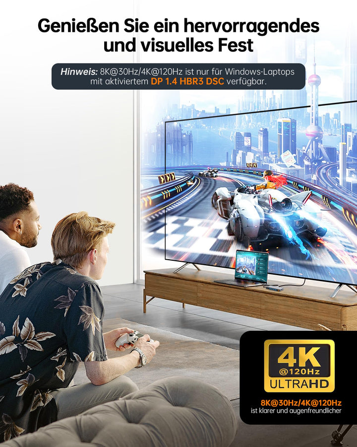 Docking Station 14-in-1 USB-C 4 Monitore DP 4K@120Hz PD 100W - Bild 3