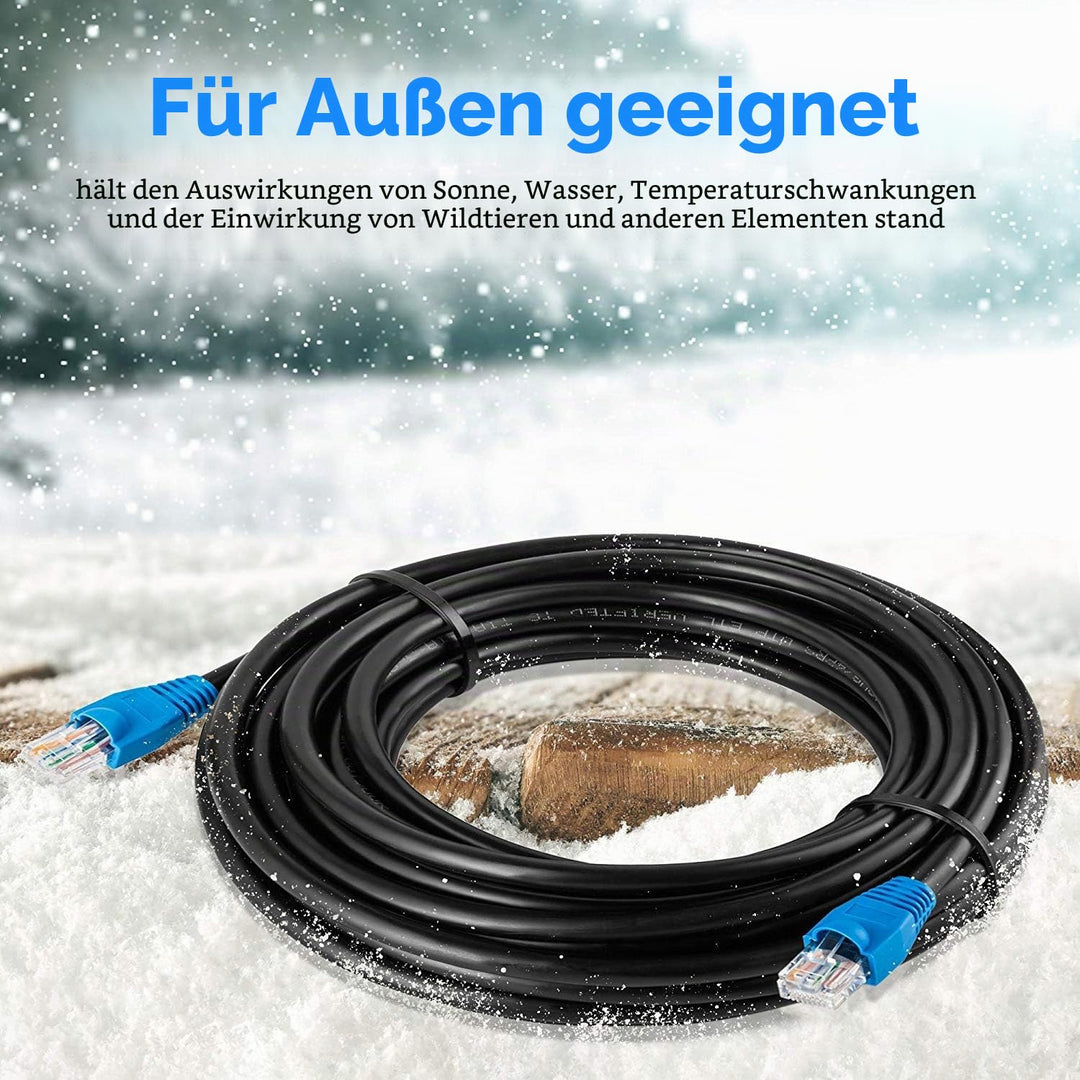 Netzwerkkabel CAT6 Outdoor 30m wasserdicht UV-beständig schwarz - Bild 4
