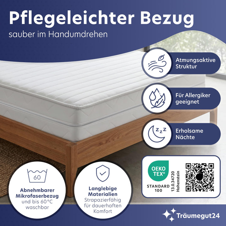 Kaltschaummatratze 7-Zonen 120x200cm H3/H4 OEKO-TEX zertifiziert - Bild 4