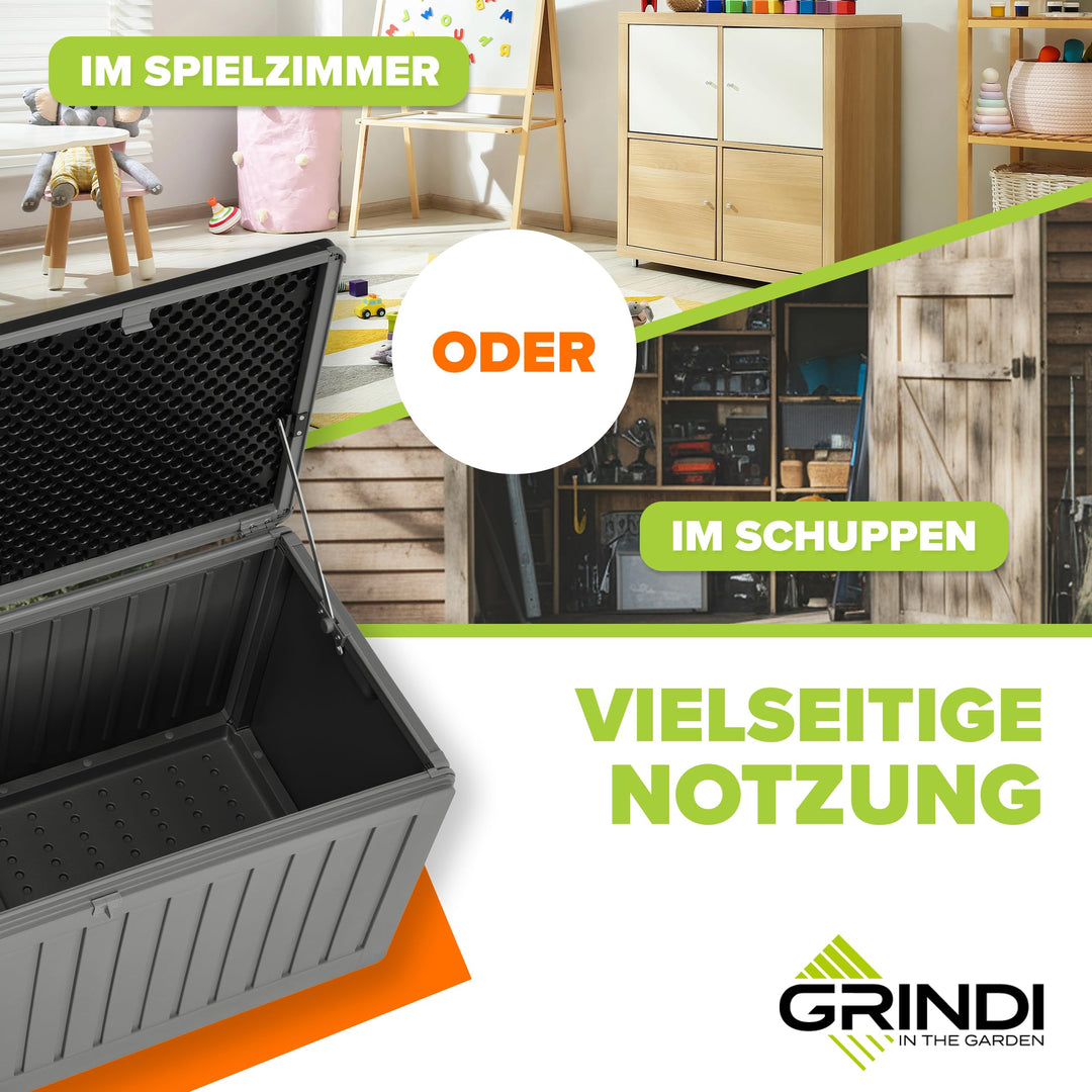 Gartenbox 270 L Kunststoff wasserdicht als Sitzbank nutzbar - Bild 4