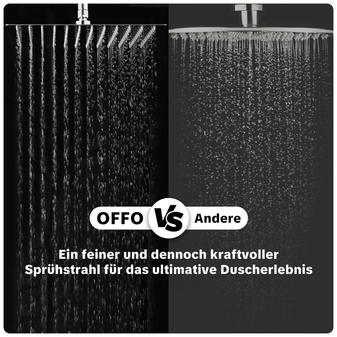 Regendusche Set Edelstahl Chrom 30x30cm eckig höhenverstellbar - Bild 3