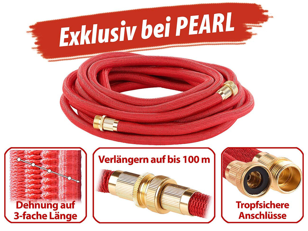 Dehnbarer Gartenschlauch Latex/Polyester mit Alu-Anschlüssen 10–30 m - Bild 2