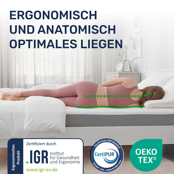 Matratzentopper Memory Foam 140x200 cm 5 cm weich