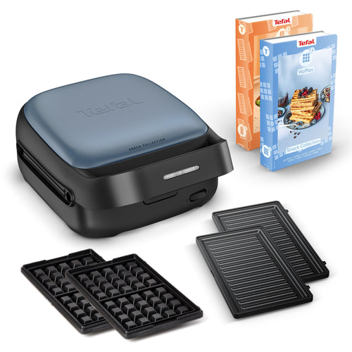 Sandwich- und Waffeleisen 700W mit wechselbaren Platten, grau