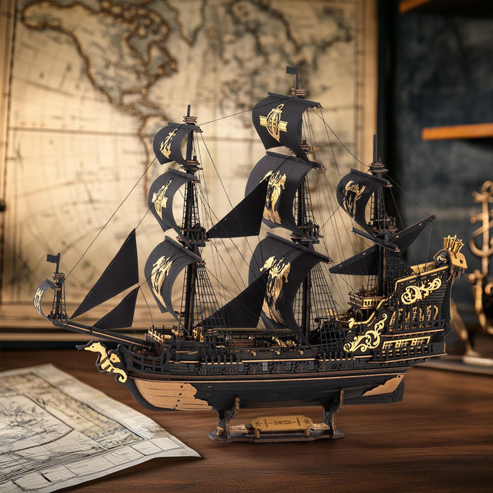3D Holzpuzzle Segelschiff Seepferdchen-Bark 603 Teile ohne Kleber - Bild 7