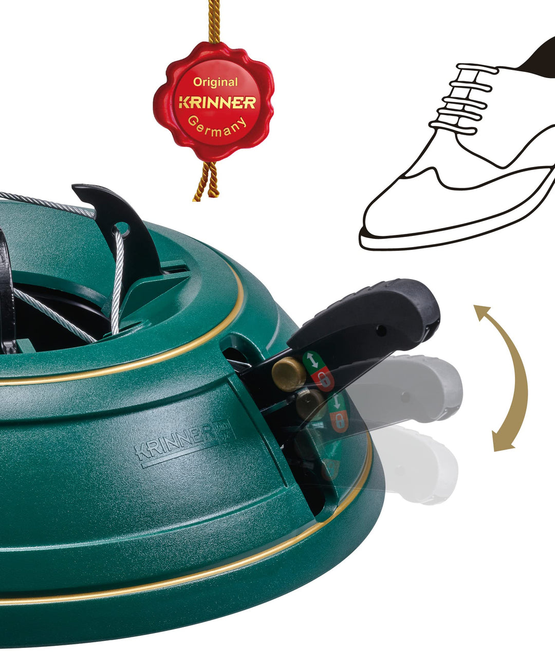 Christbaumständer Metall mit Fusspedal &amp; Einseiltechnik bis 2,6 m - Bild 7
