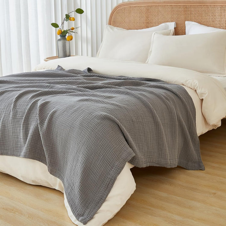 Musselin-Decke 230x230 cm 4-lagig Baumwolle OEKO-TEX für Erwachsene - Bild 7