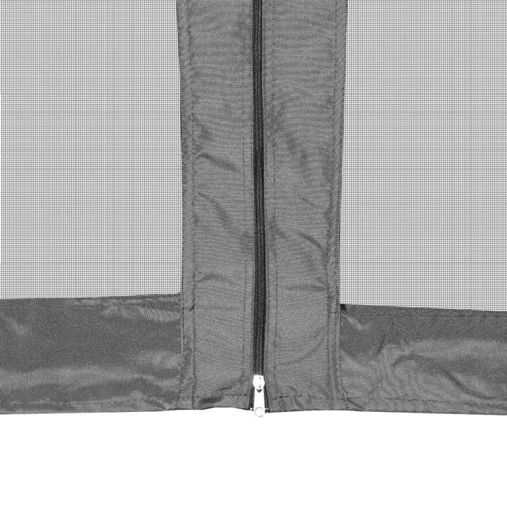 Pavillon Sechseckig Pop-Up 3,6x3,1m Stahl wasserfest Grau - Bild 8