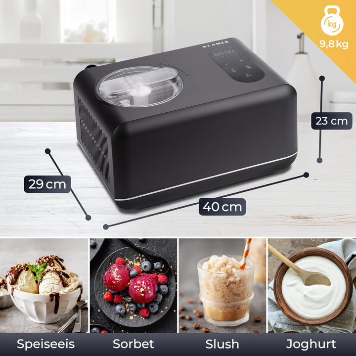 Eismaschine 3-in-1 Slush Frozen Yogurt Sorbet 1,5 L 150 W Schwarz - Bild 5