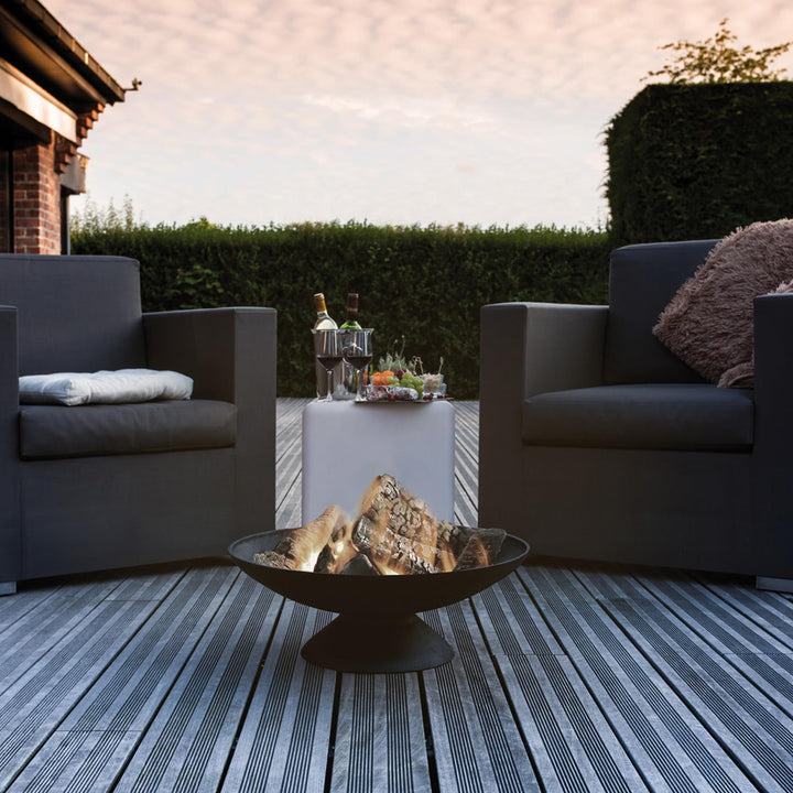 Feuerschale Gusseisen mit Funkenschutzhaube Ø58cm für Terrasse - Bild 5