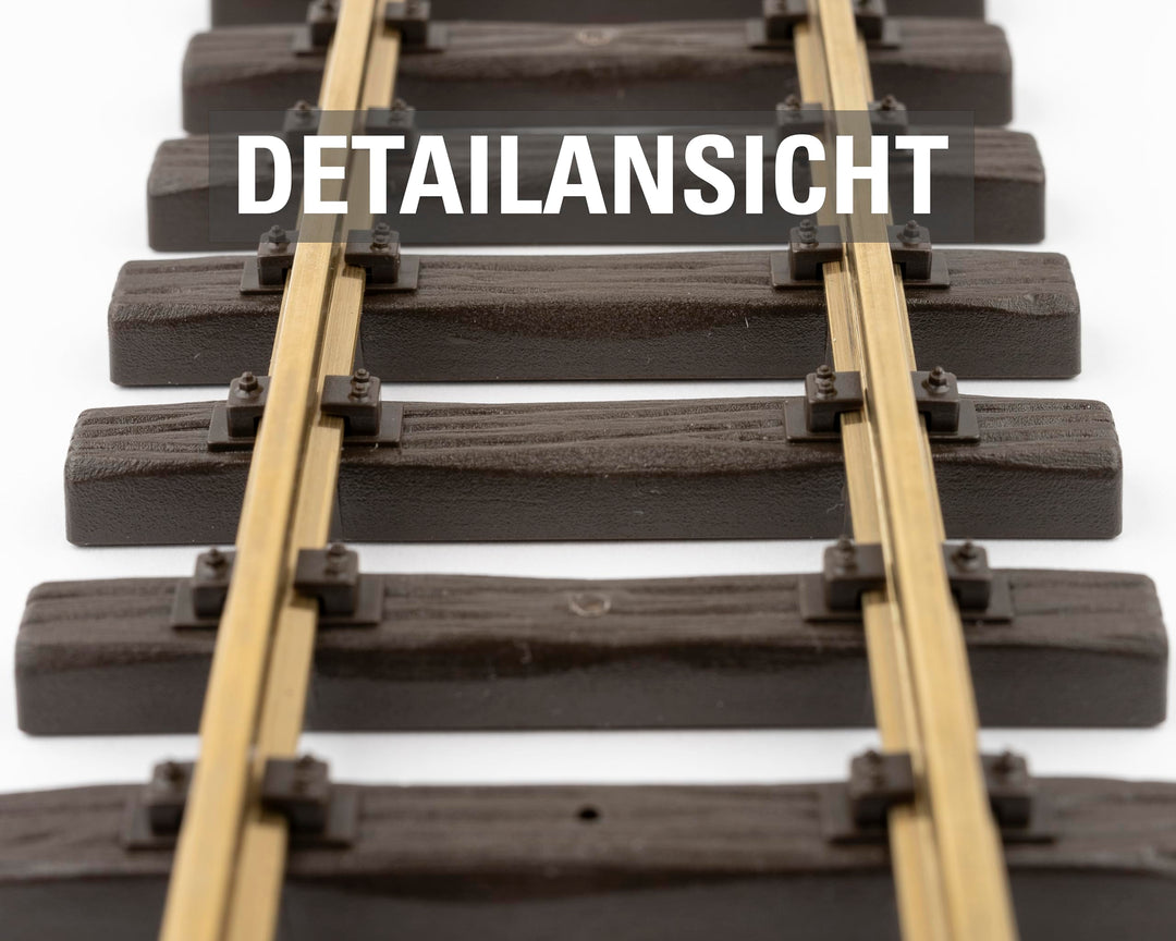 Doppelkreuzweiche elektrisch Spur G 22,5° Messing 375 mm Gartenbahn - Bild 5
