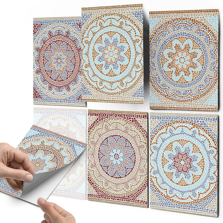 Fliesenfolie Mosaik Afrika selbstklebend 20x25 cm 42-teilig Bad Küche