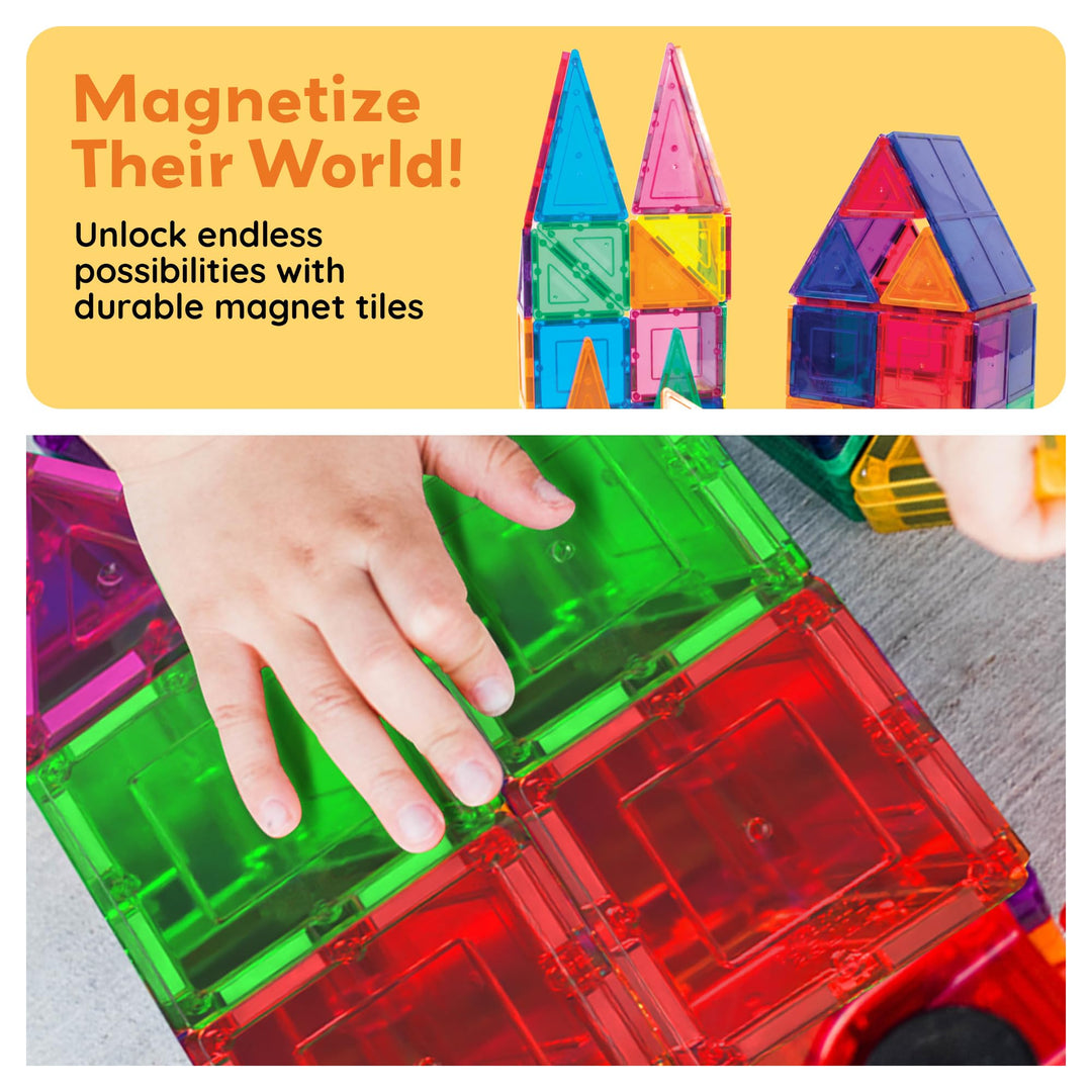 Magnetfliesen 100-teilig transparent 3D Bausteine ab 3 Jahre - Bild 7