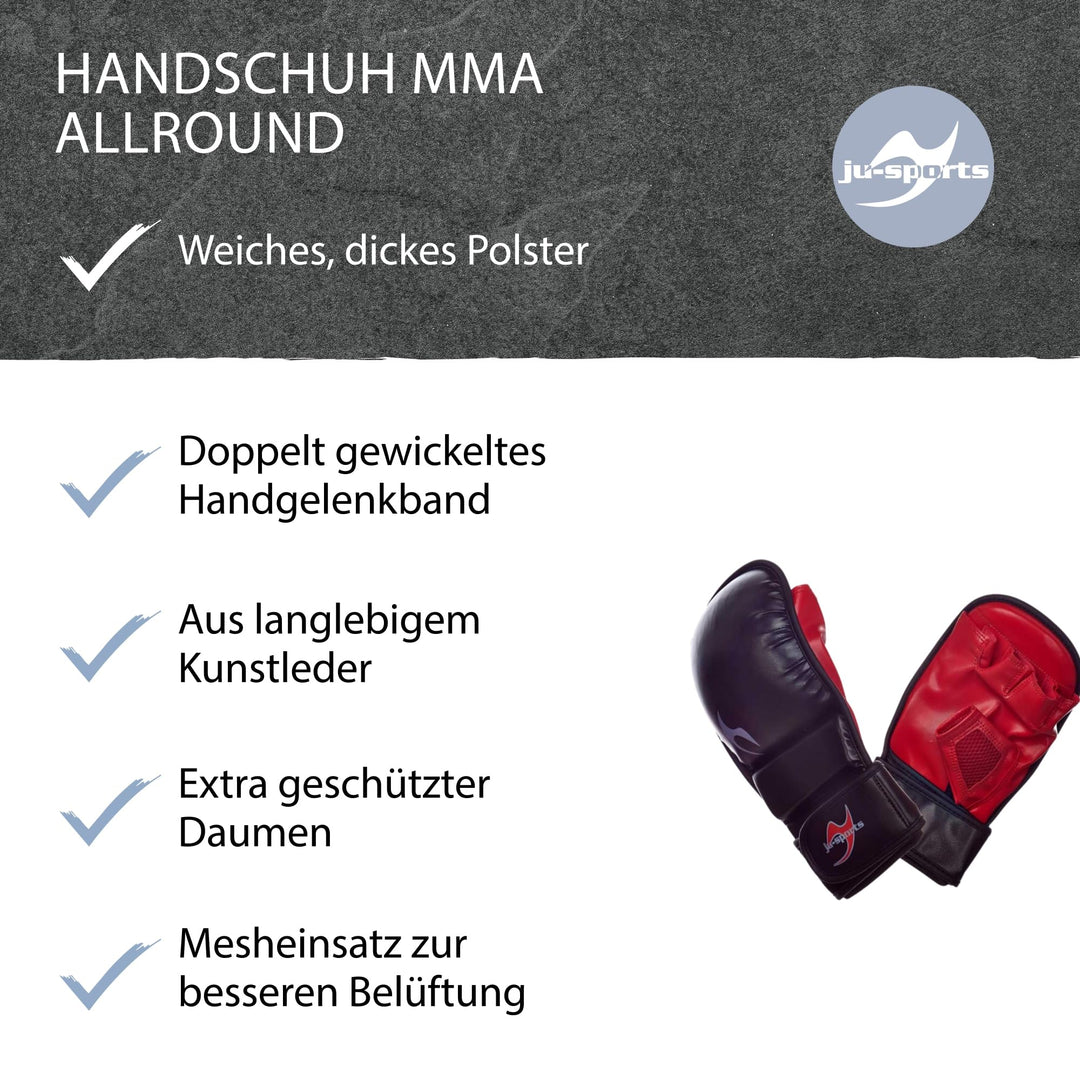 MMA Handschuhe Sparring Kunstleder Grösse L mit Daumenschutz - Bild 5