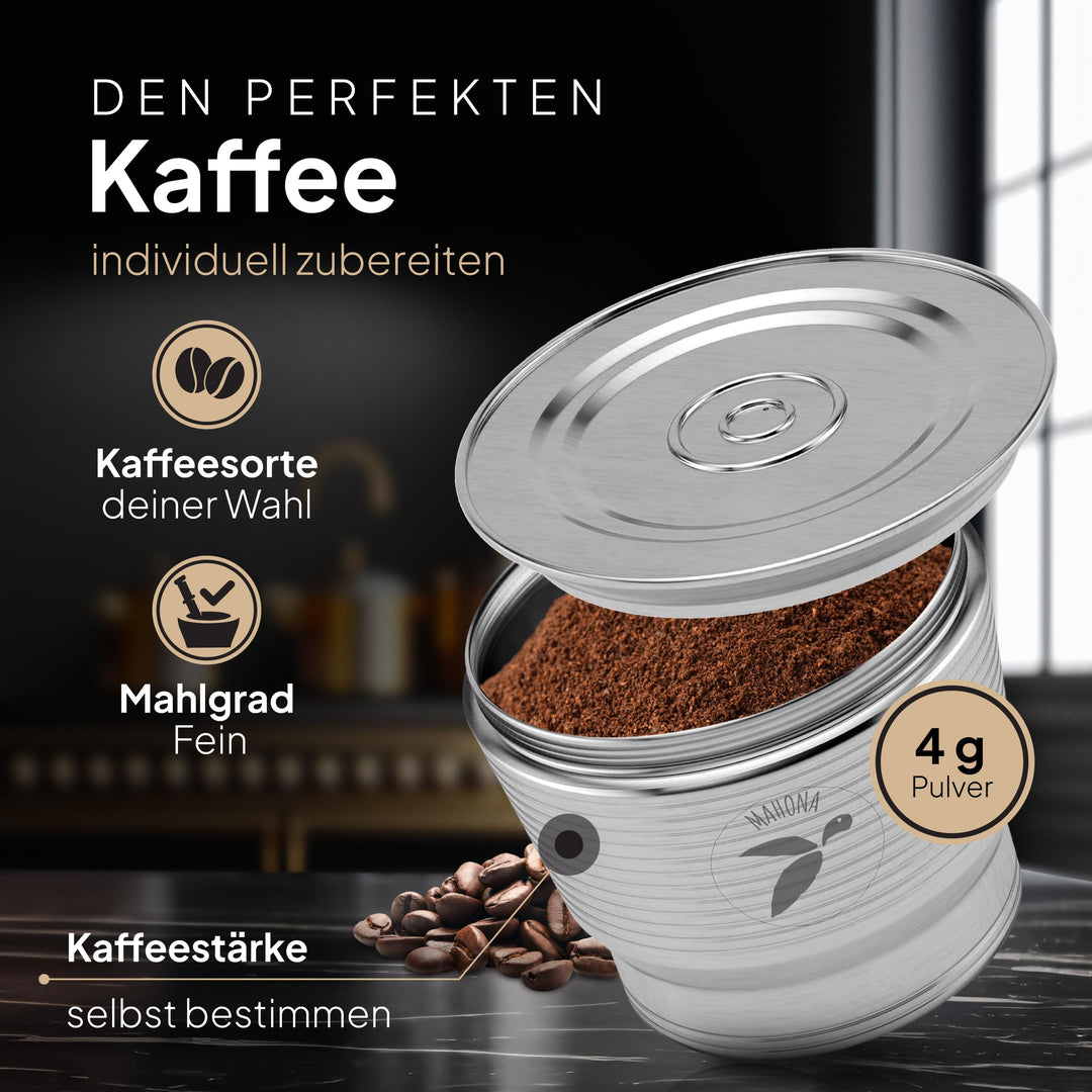Nespresso Kapsel wiederbefüllbar Edelstahl cremeweiß 2er-Set - Bild 4