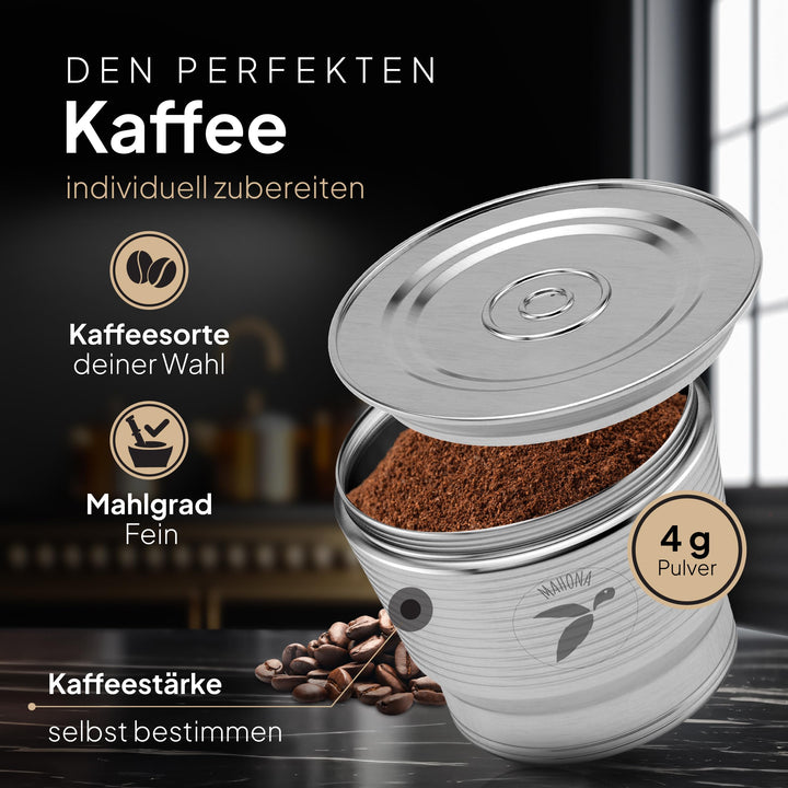 Nespresso Kapsel wiederbefüllbar Edelstahl cremeweiß 2er-Set - Bild 4