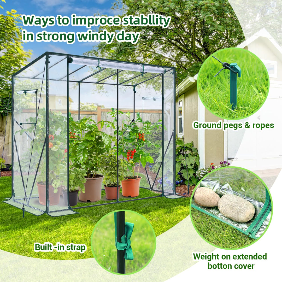 Foliengewächshaus PVC ganzjährig Balkon &amp; Garten Winterschutz - Bild 5