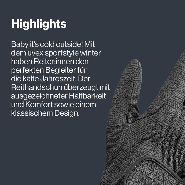 Reithandschuhe Winter Thinsulate gefüttert PU-Grip Größe 5.5 - Bild 5