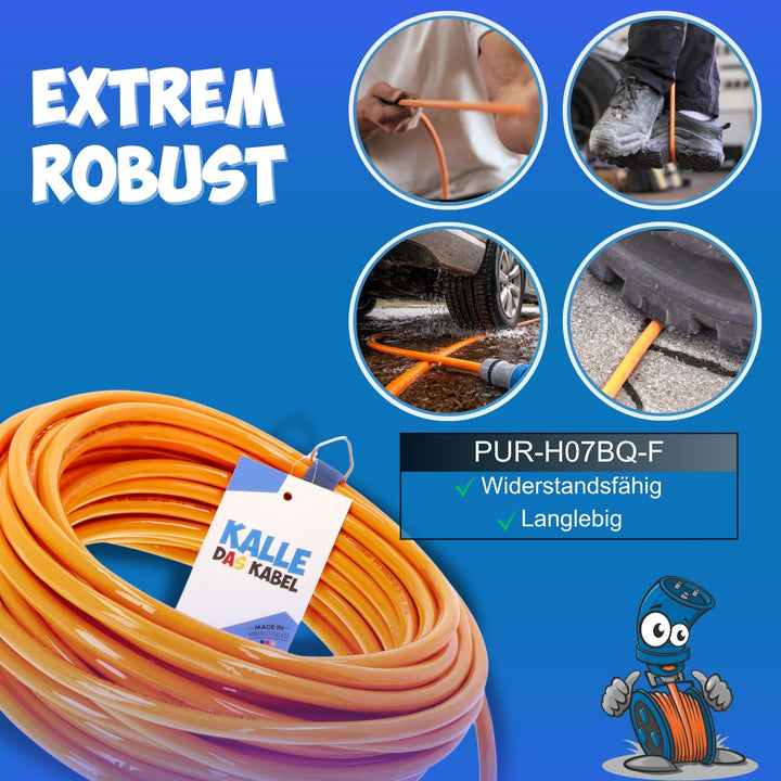 CEE Verlängerungskabel 3G 2,5mm² 25m PUR Aussenbereich orange - Bild 3