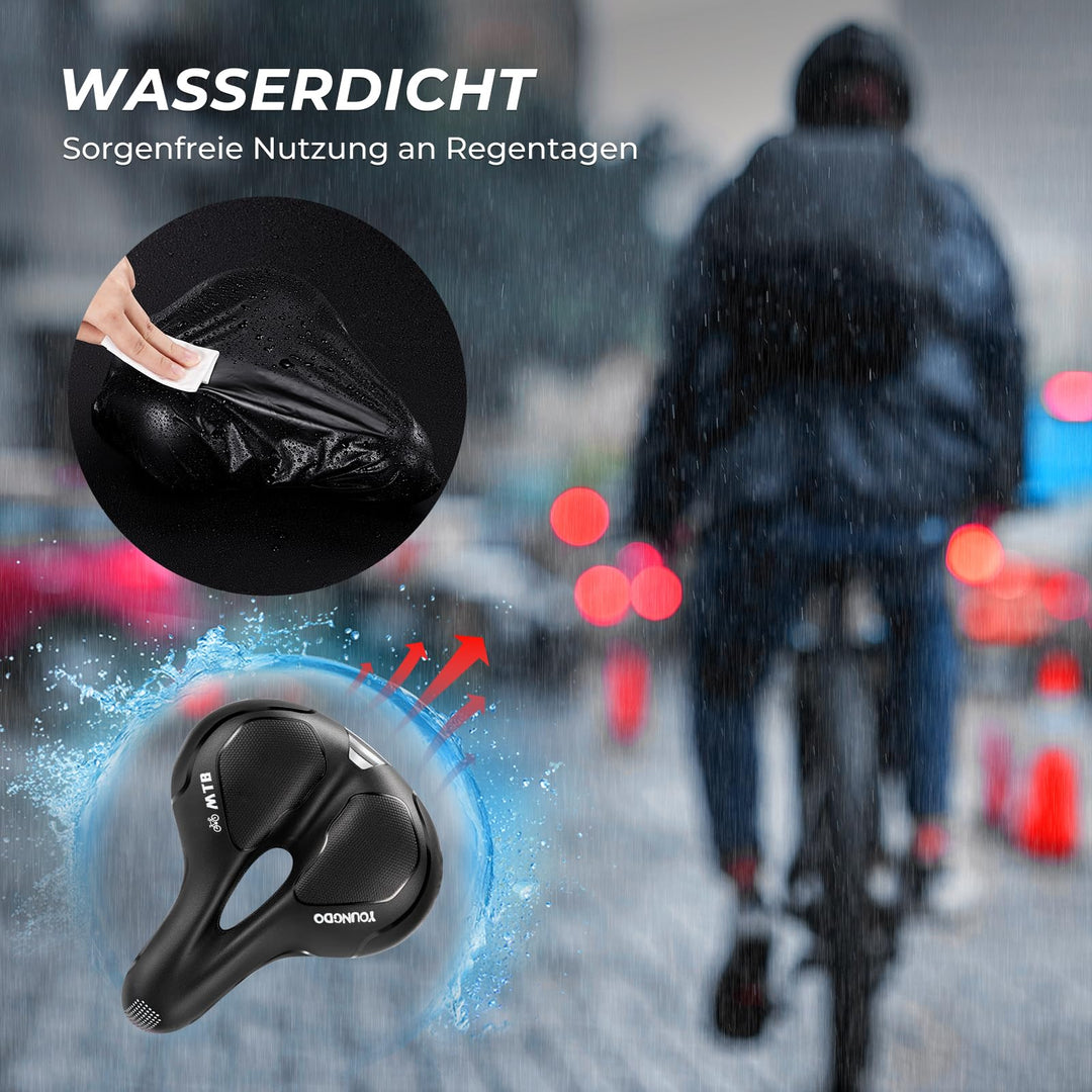 Fahrradsattel ergonomisch mit Federung und Mittelkanal universal - Bild 5