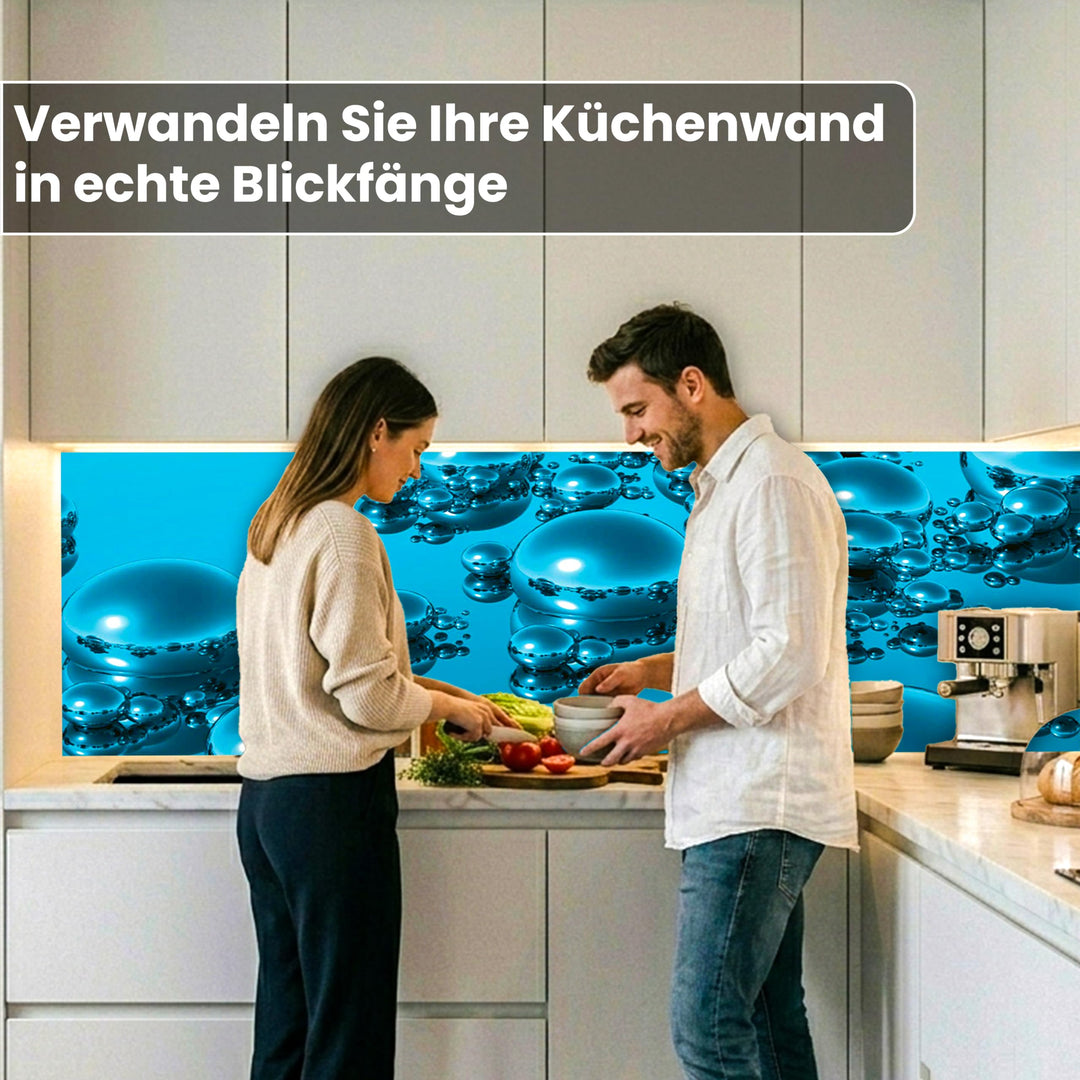 Küchenrückwand Folie selbstklebend Tropfen-Motiv 180x60 cm - Bild 2