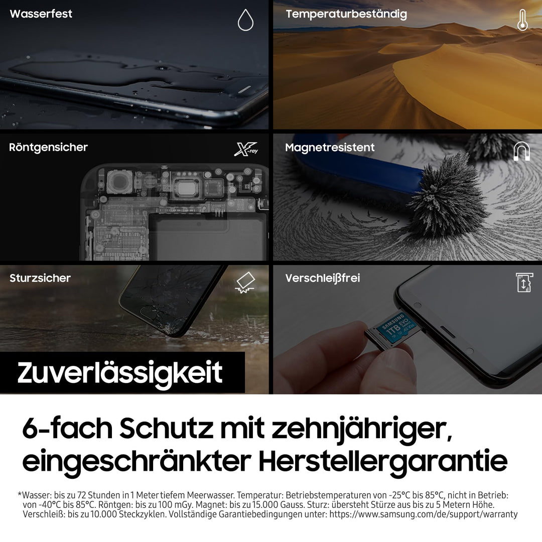 microSD-Karte 1 TB UHS-I U3 4K UHD 160 MB/s mit SD-Adapter - Bild 6