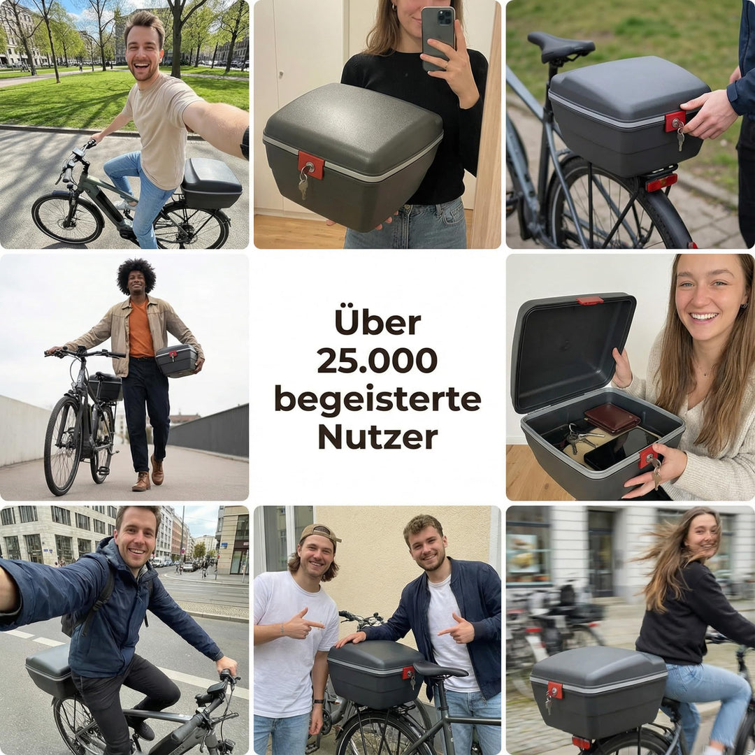 Fahrradkoffer Gepäckträger 14L abschliessbar wasserdicht Hartschale - Bild 9