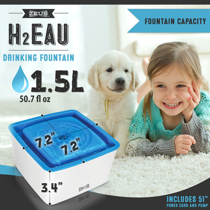 Hundetrinkbrunnen BPA-frei mit Filter 1,5 L für kleine Rassen - Bild 4