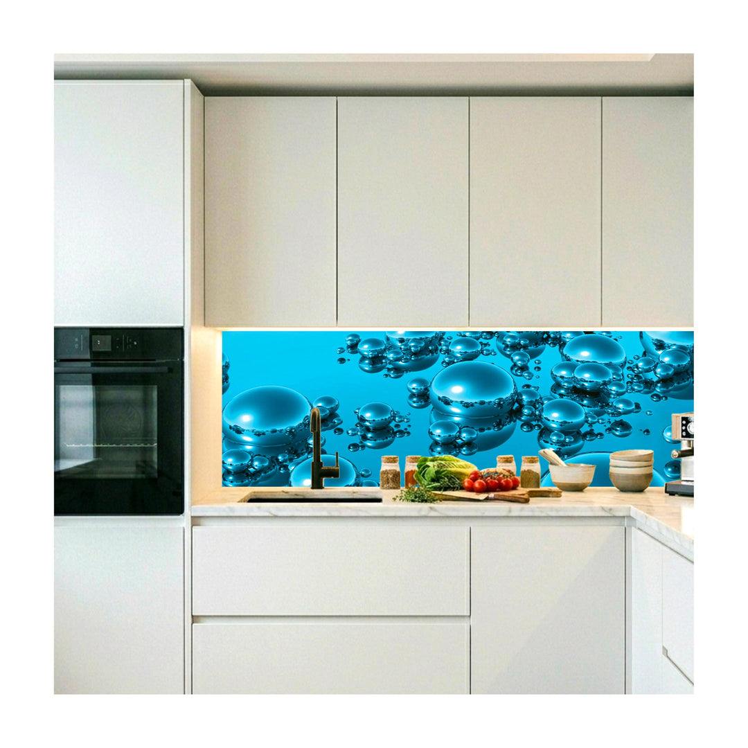 Küchenrückwand Folie selbstklebend Tropfen-Motiv 180x60 cm