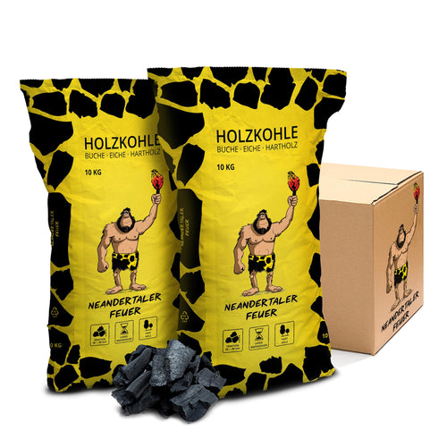 Grillkohle Buche 10kg/20kg/30kg aus Hartholz für Grill und Smoker