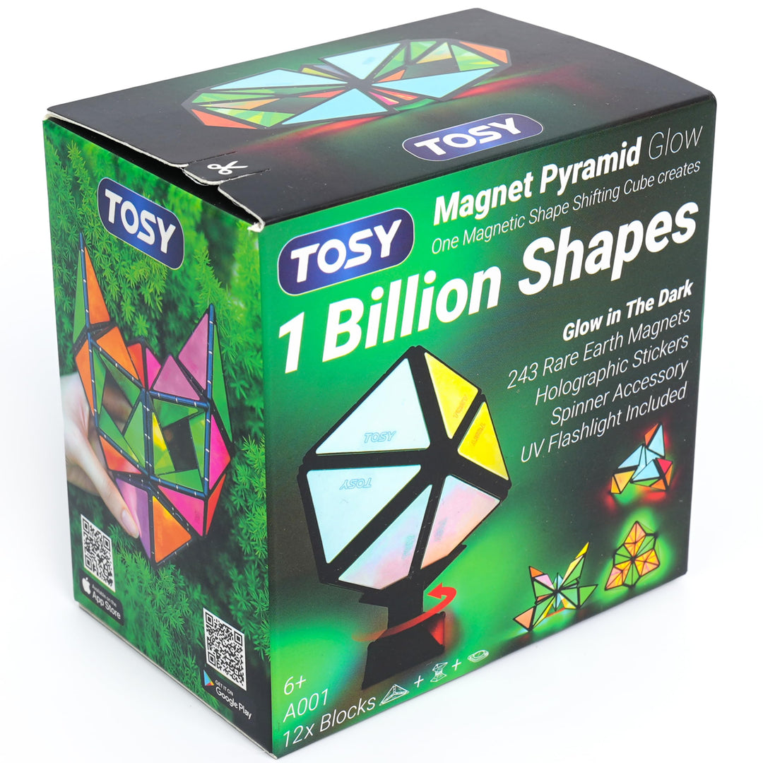 Magnet-Pyramiden-Puzzle leuchtend 12 Teile 243 Magnete STEM-Spielzeug