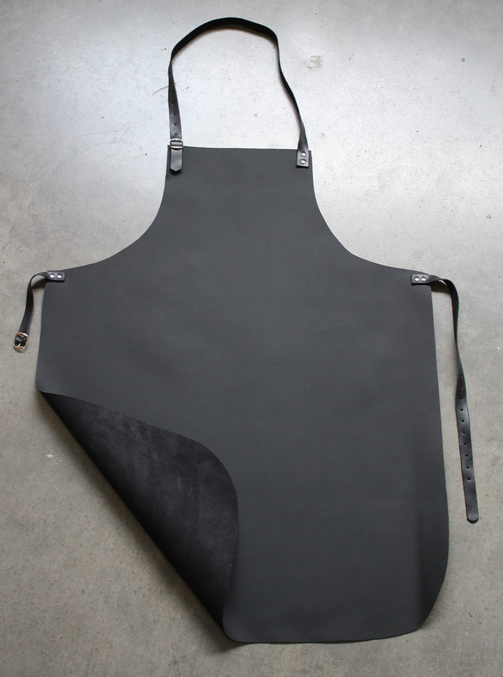 Grillschürze Echtleder schwarz 70x90 cm für Grill und Werkstatt - Bild 3
