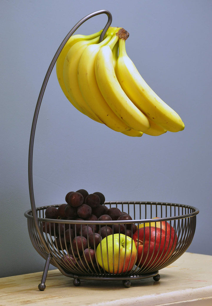 Obst Etagere Metall 3-teilig Anthrazit mit Bananenhalter - Bild 3