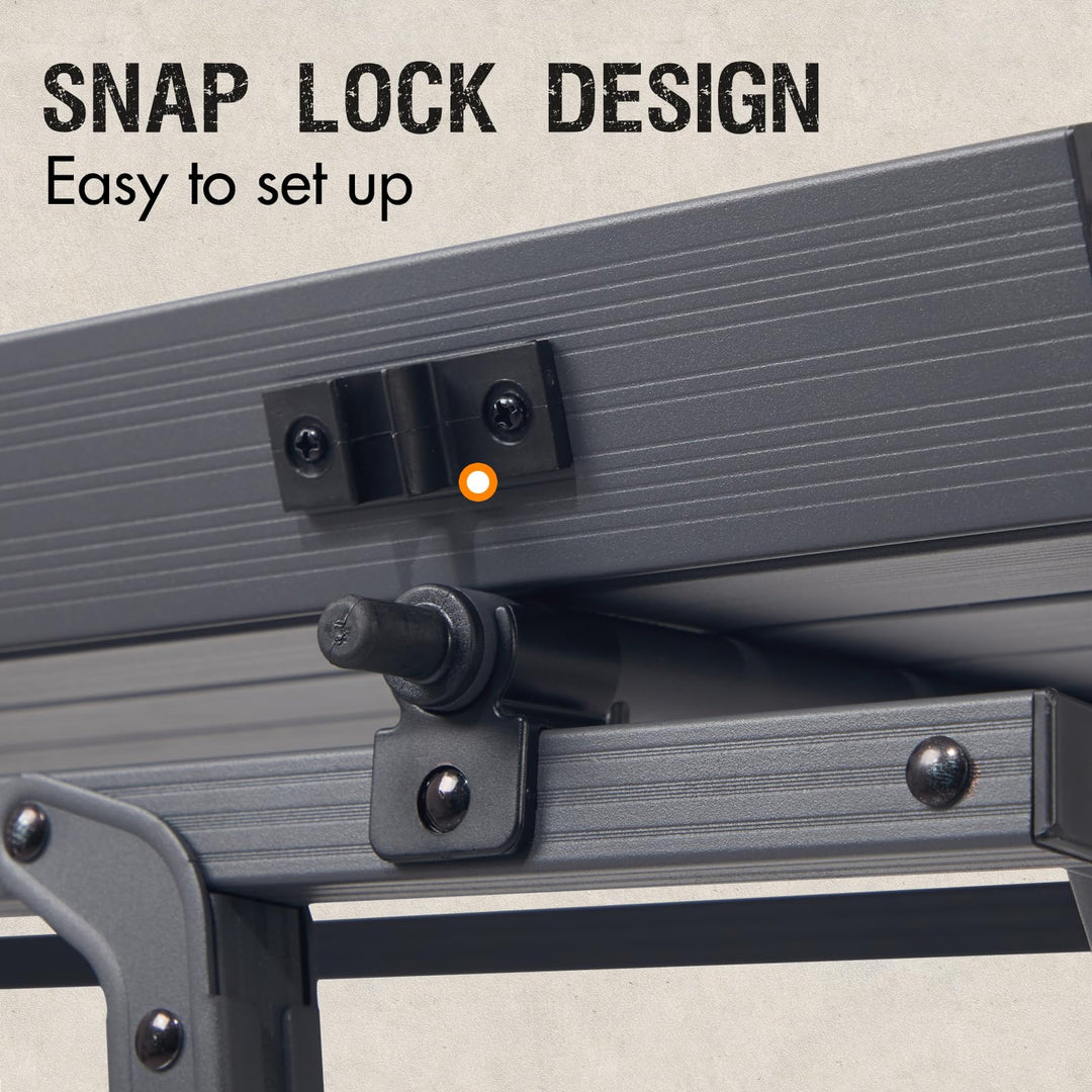 Campingtisch klappbar Aluminium höhenverstellbar 90x53cm für 4 Personen - Bild 7