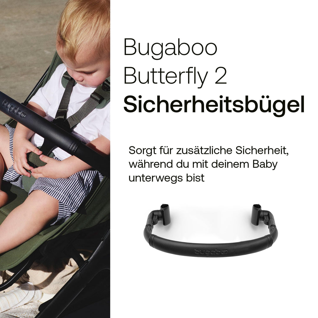 Kinderwagen Sicherheitsbügel mit Klick-Befestigung faltbar schwarz - Bild 2