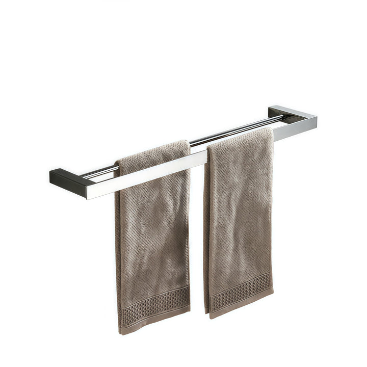 Handtuchstange doppelt Edelstahl poliert 40 cm Wandmontage