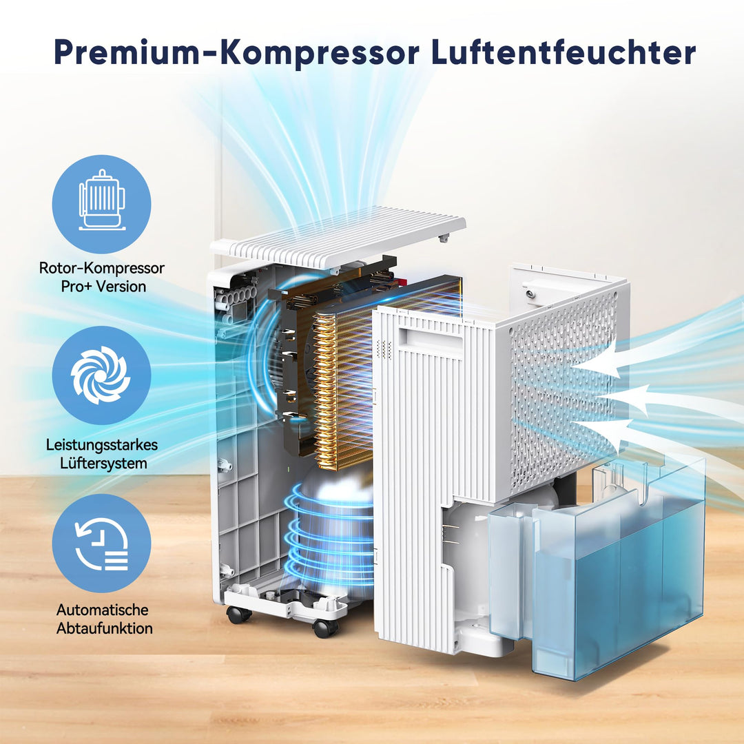 Luftentfeuchter mit Kompressor 16L/24h für Räume bis 45m² - Bild 8