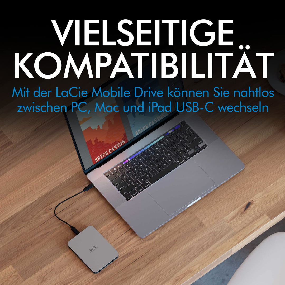 Externe Festplatte 2TB USB-C Plug-and-Play für PC, Mac, iPad - Bild 5