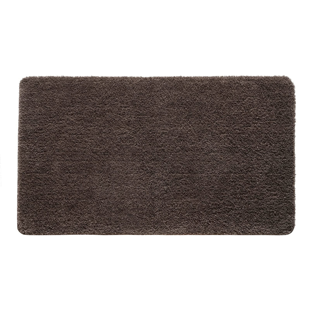 Badematte rutschfest Mikrofaser Braun 70x120 cm waschbar