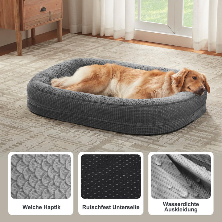 Orthopädisches Hundebett 89x63cm Memory-Schaum mit 360° Polsterung - Bild 9