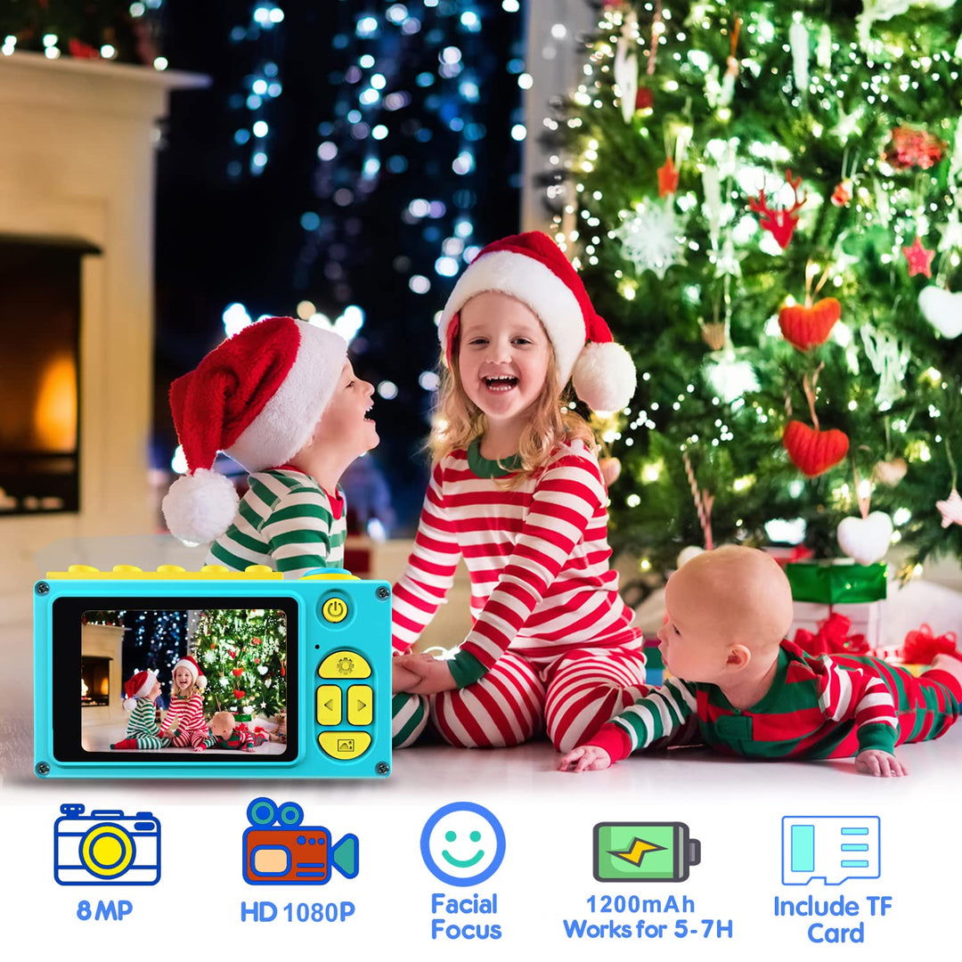 Kinderkamera Wasserdicht 8MP Full HD 1080P mit 32GB Speicherkarte - Bild 3