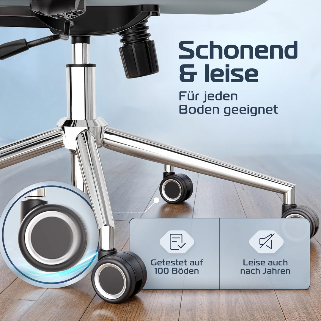 Bürostuhl Ergonomisch Mesh 150 kg bis 190 cm mit Lordosenstütze - Bild 7