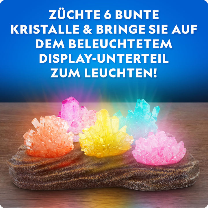 Kristallzucht-Set Kinder 6 Farben mit Leuchtständer &amp; Edelsteinproben - Bild 2
