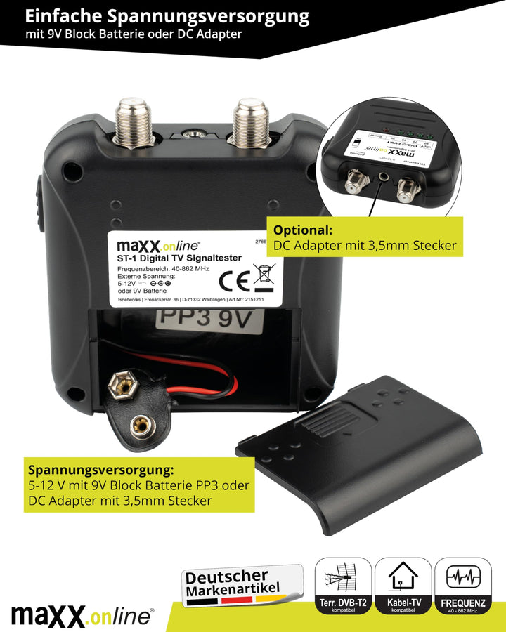 Signaltester DVB-C/DVB-T Kabelfernsehen LED-Anzeige analog/digital - Bild 8