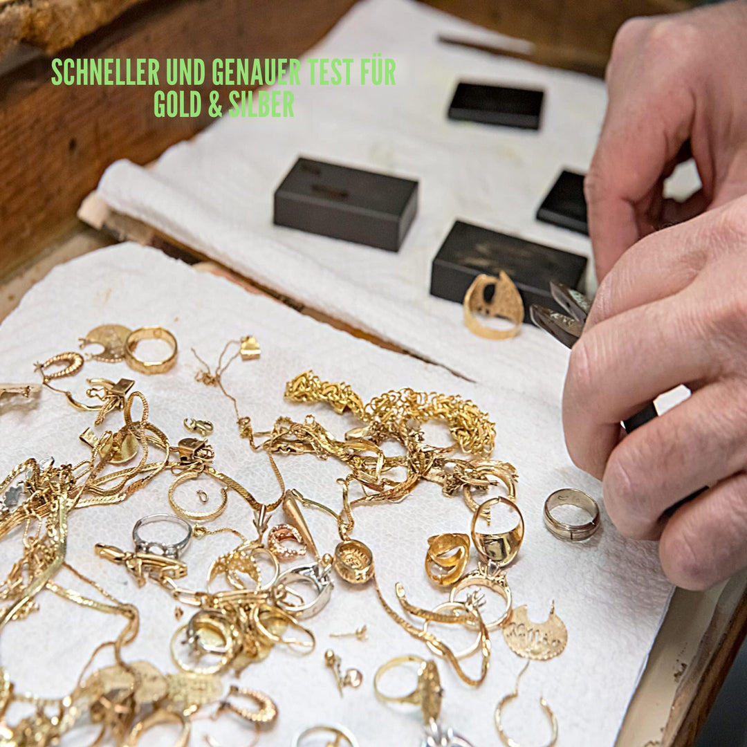 Edelmetall-Testset Säure 11-teilig für Gold Silber Platin 10K–24K - Bild 7