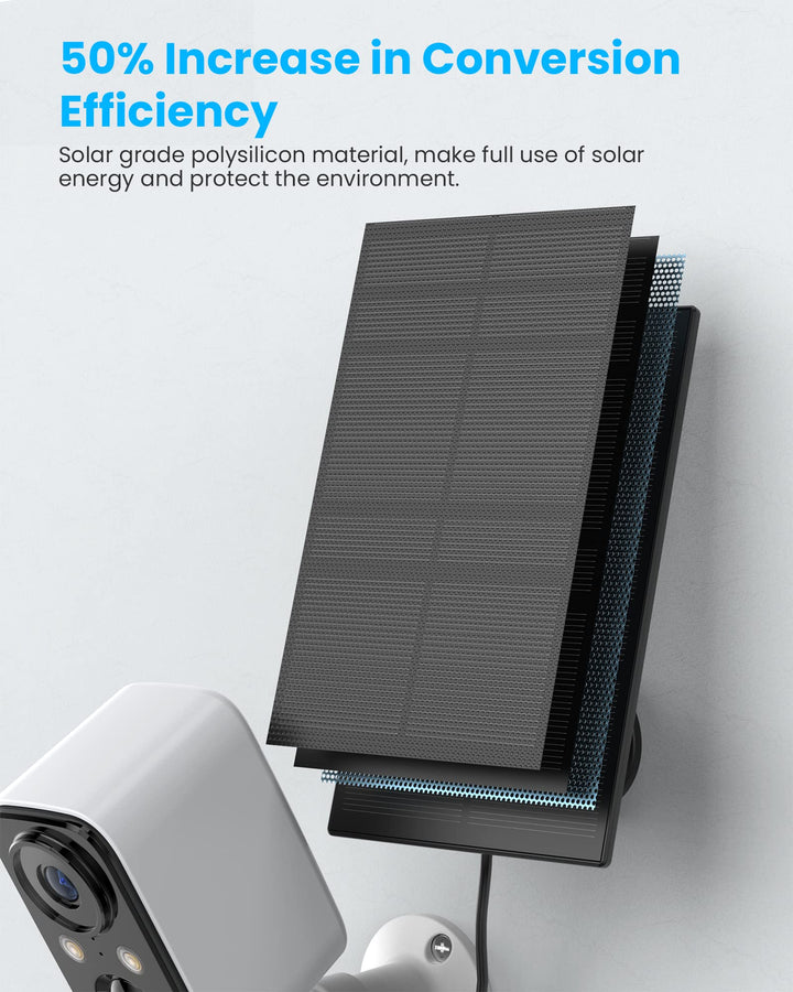 Überwachungskamera Aussen Solar Akku 5000mAh 1080P Farbige Nachtsicht - Bild 8